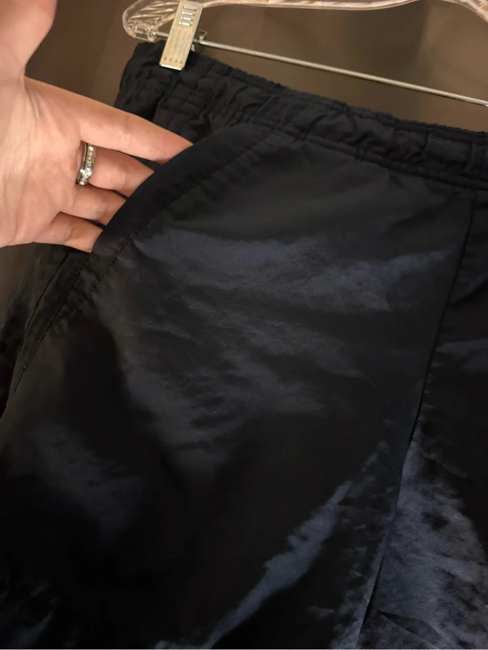 Vintage Nike Sportswear Nylon Shorts Black  Embroidered Swoosh Y2K Womens S